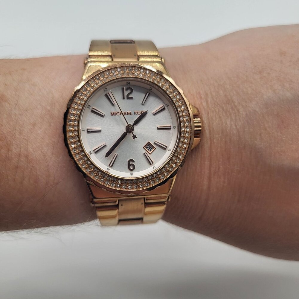Michael Kors Women's Ritz MK5921 Rose Gold Stainless-Steel Quartz Watch - Picture 1 of 13